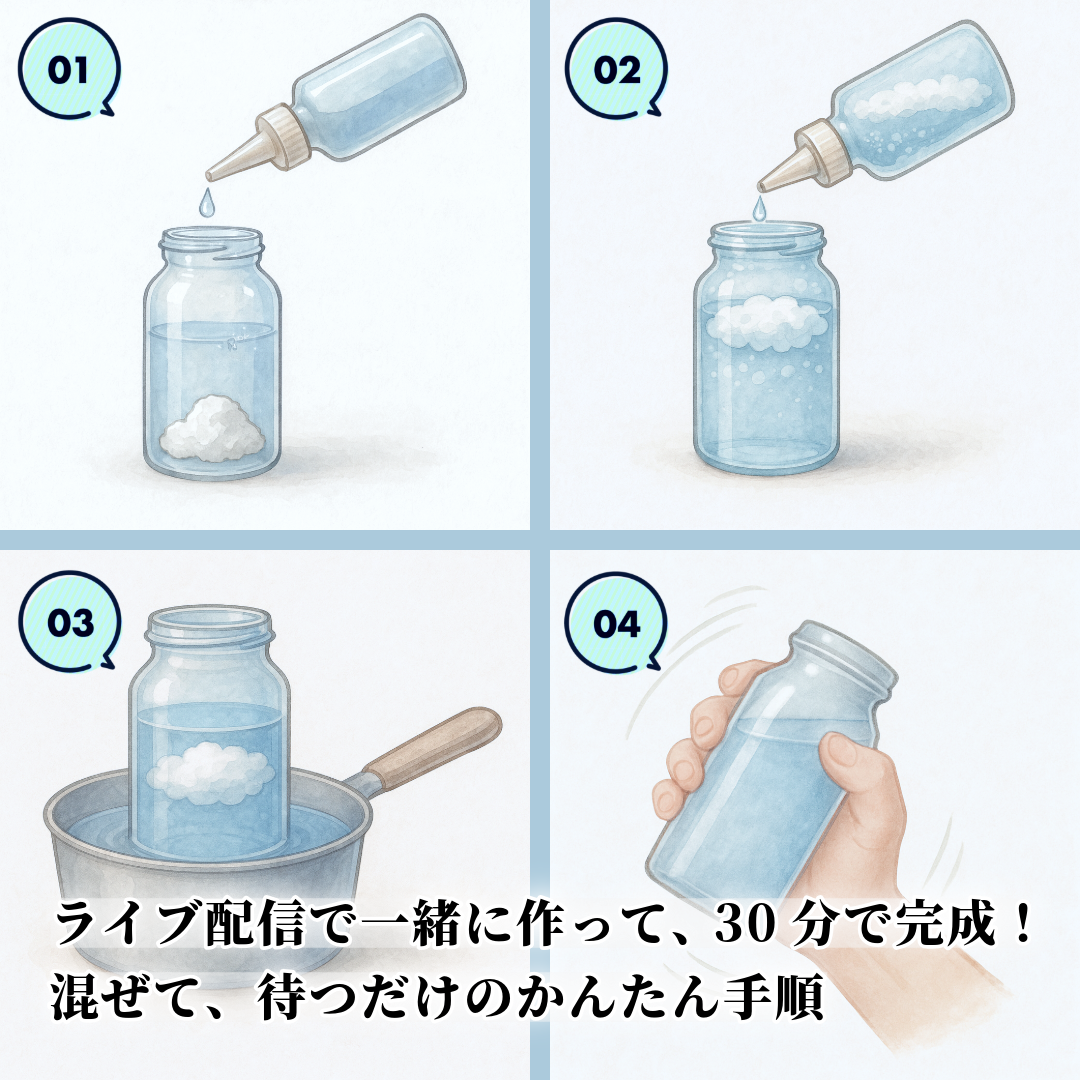 ストームグラス作り・オンラインワークショップ【事前準備セット付き】